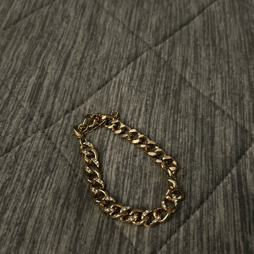 Gold Plated Rhinestone Bracelet